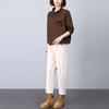 2024 Korean Style Petite Mom Casual Fashion Sweatshirt Two-Piece Set