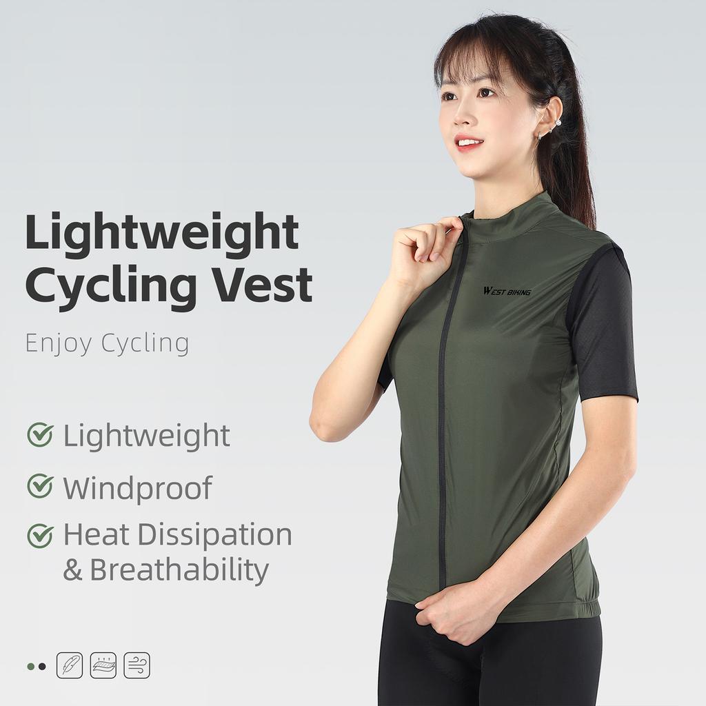 Bike Riding Vest Summer Windproof Breathable Bicycle Vest Lightweight Sport Gear Hot Weather