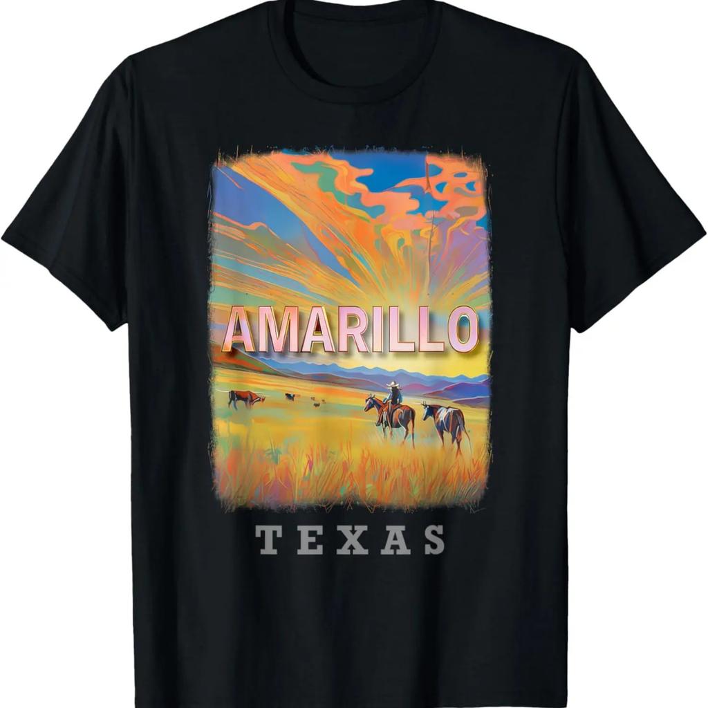 T-shirt Charme Cowboy Amarillo Texas TX SD292