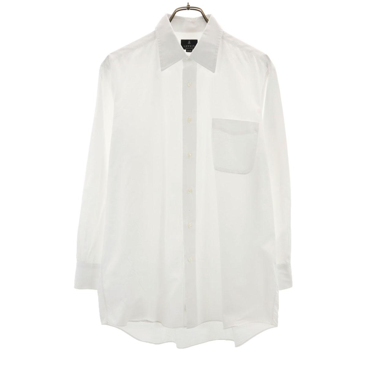 

LANVIN сделано в Японии Рубашка с длинным рукавом 41-80 Белая Мужская Б/У