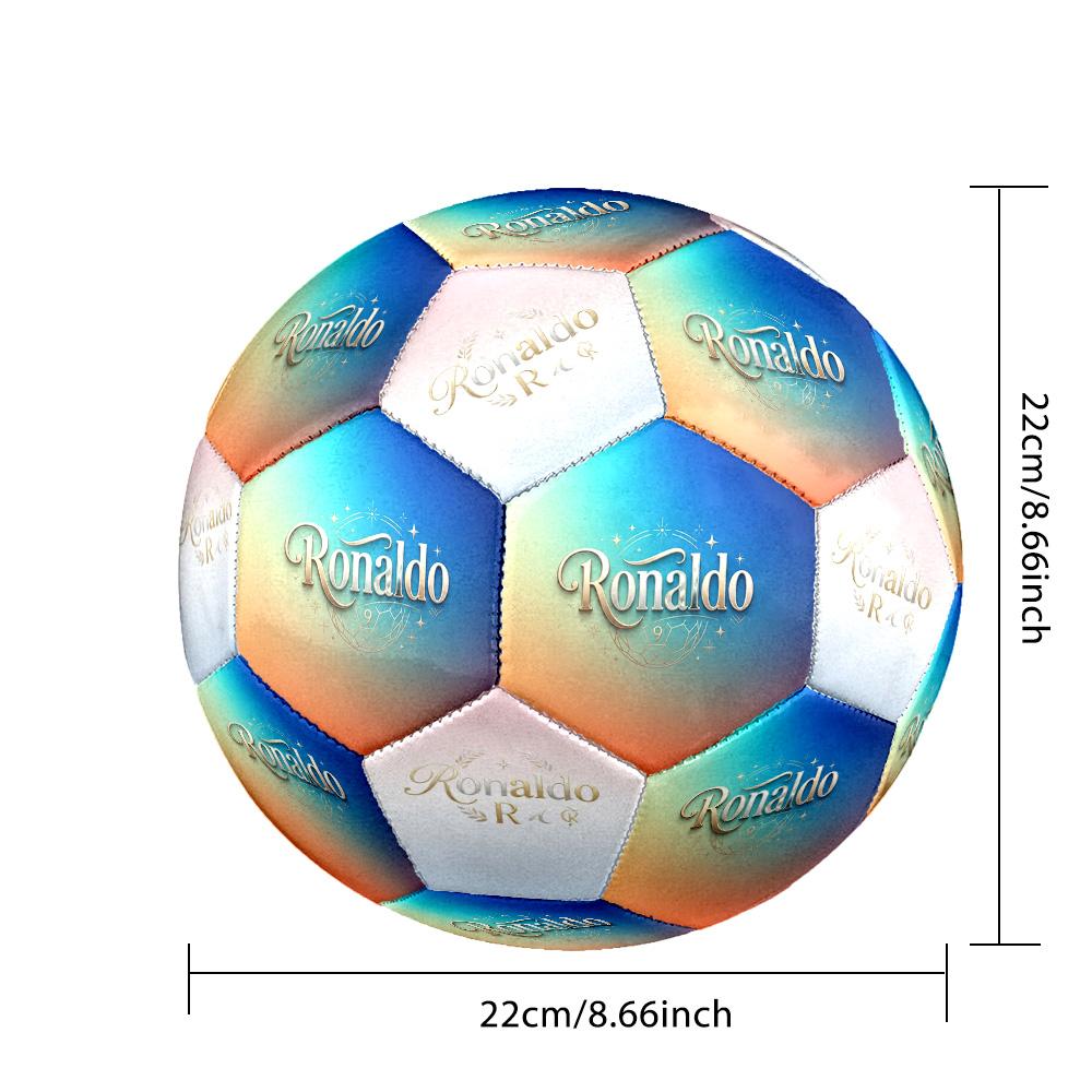 Ronaldo's Legendary Journey Size 5 Soccer Ball Machine-Stitched Indoor/Outdoor Training and Matches for Football Accessories