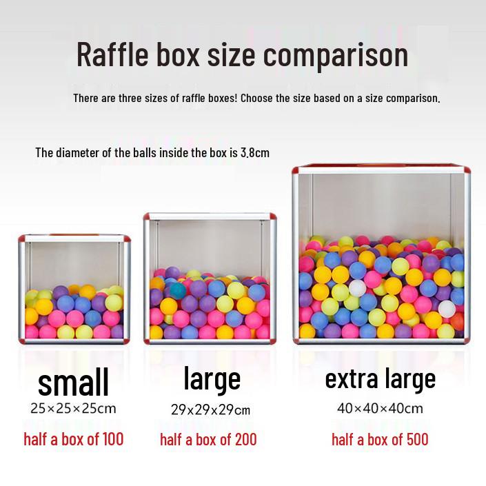 Aluminum Alloy Raffle & Lottery Box for Events - Available In Large & Small Sizes