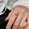 Crystal Pearl Ring Female Korean New Fashion Simple Opening Adjustable Index Finger Ring