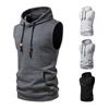 New Fashion Zipper Cardigan Sweater Mens Sleeveless Hooded Vest Jacket Plus Size S-4XL Streetwear Vest Hoodies