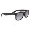Ray Ban JuStin ClaSSic Grey Gradient Rectangular Men S SunglaSSeS Rb4165 601 8g 51
