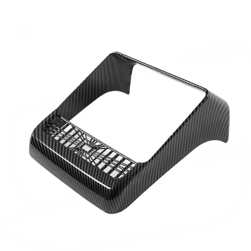 Rear Air Outlet Cover for Tesla Model 3+/Model Y Juniper Exhaust Vent PLAID Style Dustproof Protective Patch Car Accessories