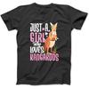 Just A Girl Who Loves Kangaroos - Australian Animal Lover T-Shirt, Sweatshirt, Hoodie for Men Women Kids Made In Canada Black
