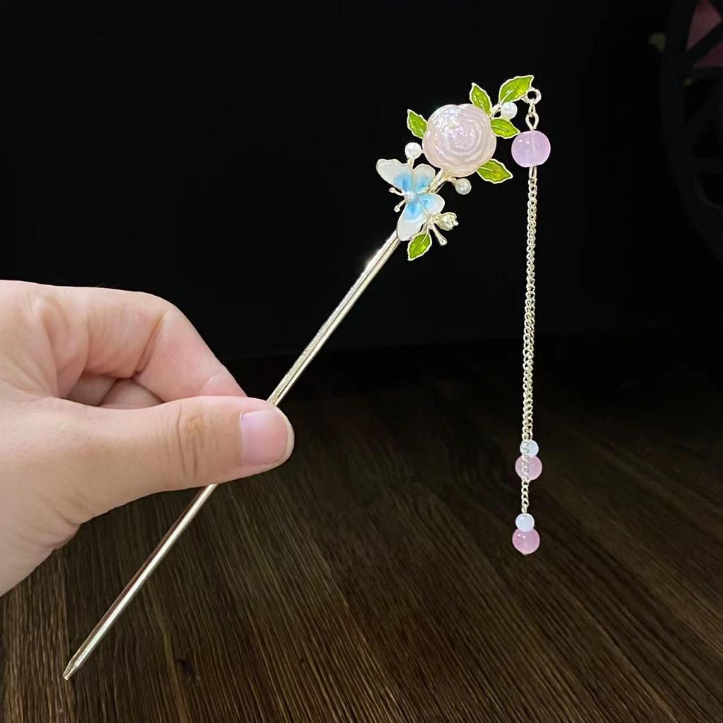 2023 New Ancient Style Tassel Hairpin - Chic Chinese Step Shake Hanfu & Cheongsam Accessory