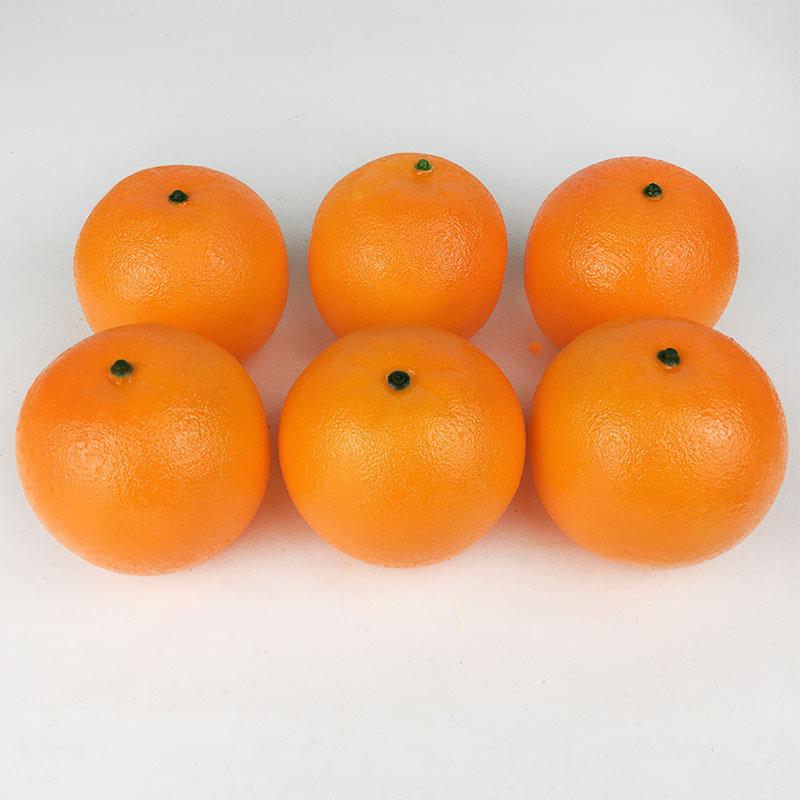 2/4/6Pcs Artificial Orange Diy Fake Fruits Kindergarten Plastic Fruit For Christmas Home Wedding Photography Decoration