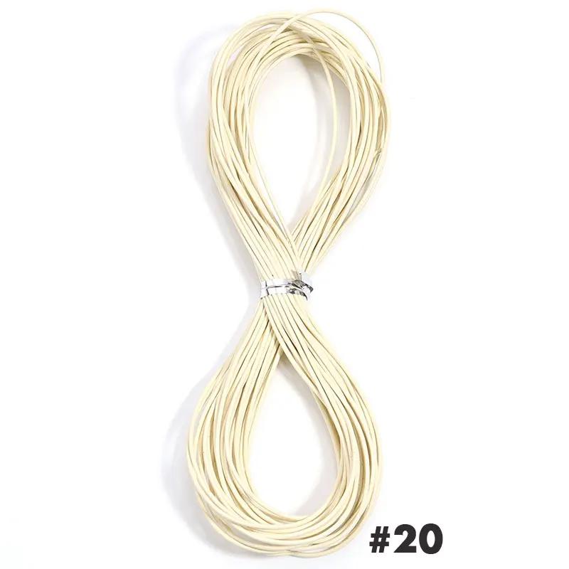 10 yardas Cuerda Redonda de Cuero Diámetro 1.5mm Cordón de Cuero Genuino de Colores Accesorios de Ropa DIY Artesanía en Cuero Materiales Hechos a Mano