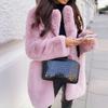 Women's  And Winter Long-Sleeved Lapel Coat Solid Color Warm Coat