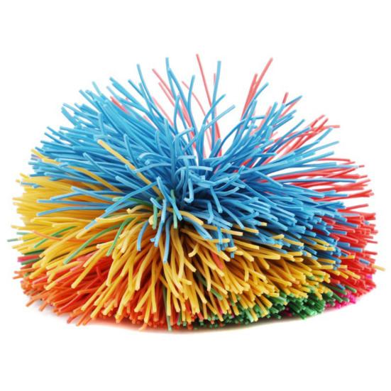 1/2/10/15Pcs Silicone Monkey Stringy Ball Anxiety Relief Colorful Sensory Ball Portable Travel Rainbow Fidget Ball Bouncy Pom Stress Ball Party Favors