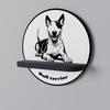 Bull Terrier Round Shelf Black