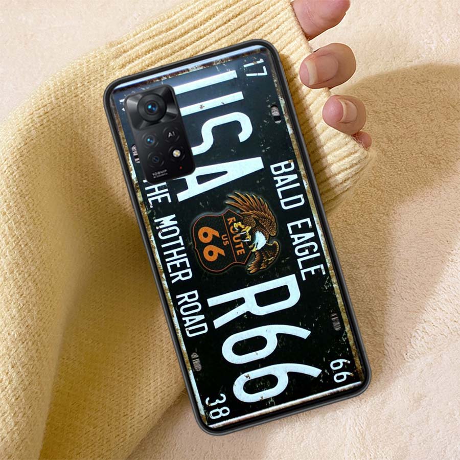 License New York Plate Number Phone Case For Redmi Note 13 14 15 Pro Plus 12 13C 12C 15C 9 10 10C 9T 9C 9A TPU Soft Cover Clear