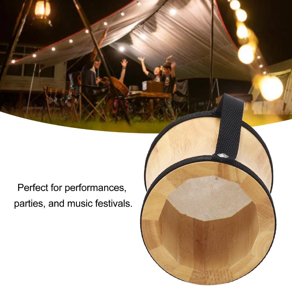 Wood Color Hand Drum Kit Wood+Sheepskin Handpan Drums Set  For Drum Lovers