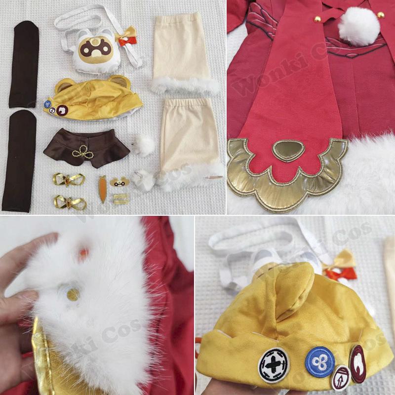Xiangling Lantern Rite Skin Cosplay Costume Wig For Game Impact Xiang Ling  Year Cheer Cosplay Wig Women Carnival Outfits