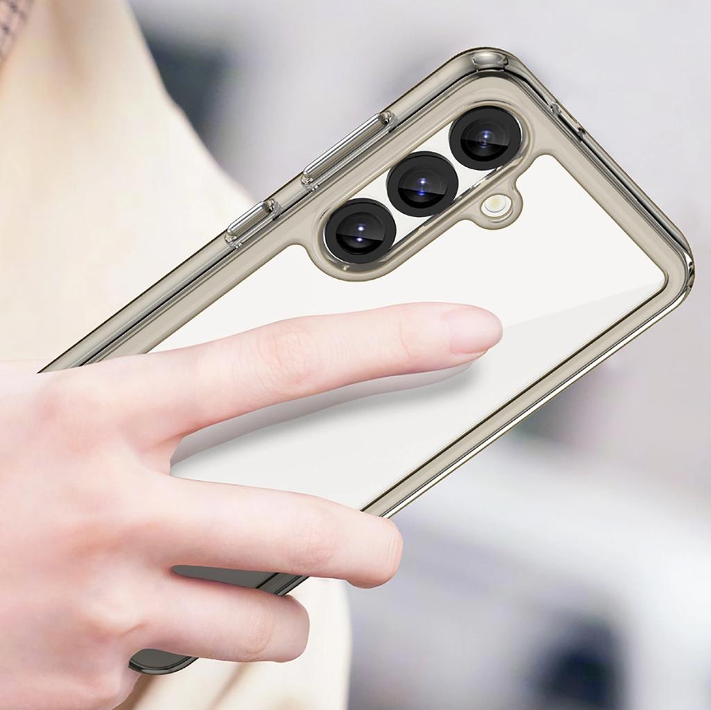 Etui Outer Space Case Na Iphone 16E Pokrowiec Z Elastyczną Ramką - Półprzezroczyste, Czarne