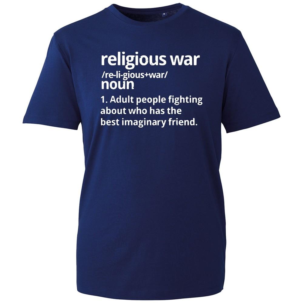 Religious War Definition Unisex Anti Religious Funny Activist Faith Vintage TShirt S