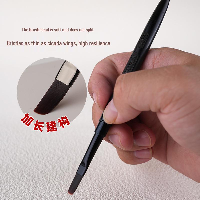 Sandalwood Nail Art Builder Gel Pen - Thickened Round Soft Bristle for Salon Quality Extension
