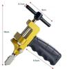 2 In 1 Manual Glass Tile Cutter Hand Tools Set with 2 Tungsten Steel Blades for Cutting Breaking Glass Ceramic Tile Glazed Tile
