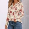 Women's Printed Long Sleeve Shirts Elegant Casual Tops Trendy Shirts Tops