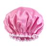 Large Lace Satin Anti-fume Cap PE Lined Waterproof Shower Cap Beauty Home Cap