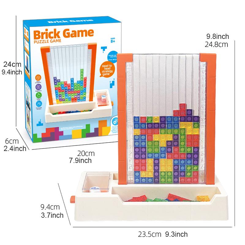 3D Blocks Puzzle Toys, DIY Intelligent Colorful Plastic Blocks Game Transparent Brain Teaser Toy for 8+ Boys and Girls