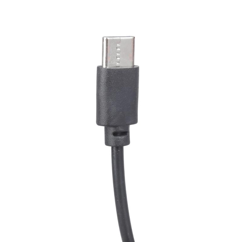 Type C Female to USB C & Micros USB Male Charging Cable with On/Off Switches Charge 2 Devices Simultaneously