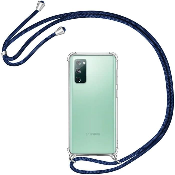 Coque de Protection - PROSHOP - Samsung Galaxy S20 FE - Souple - Transparent-Bleu Marine - Anti-choc