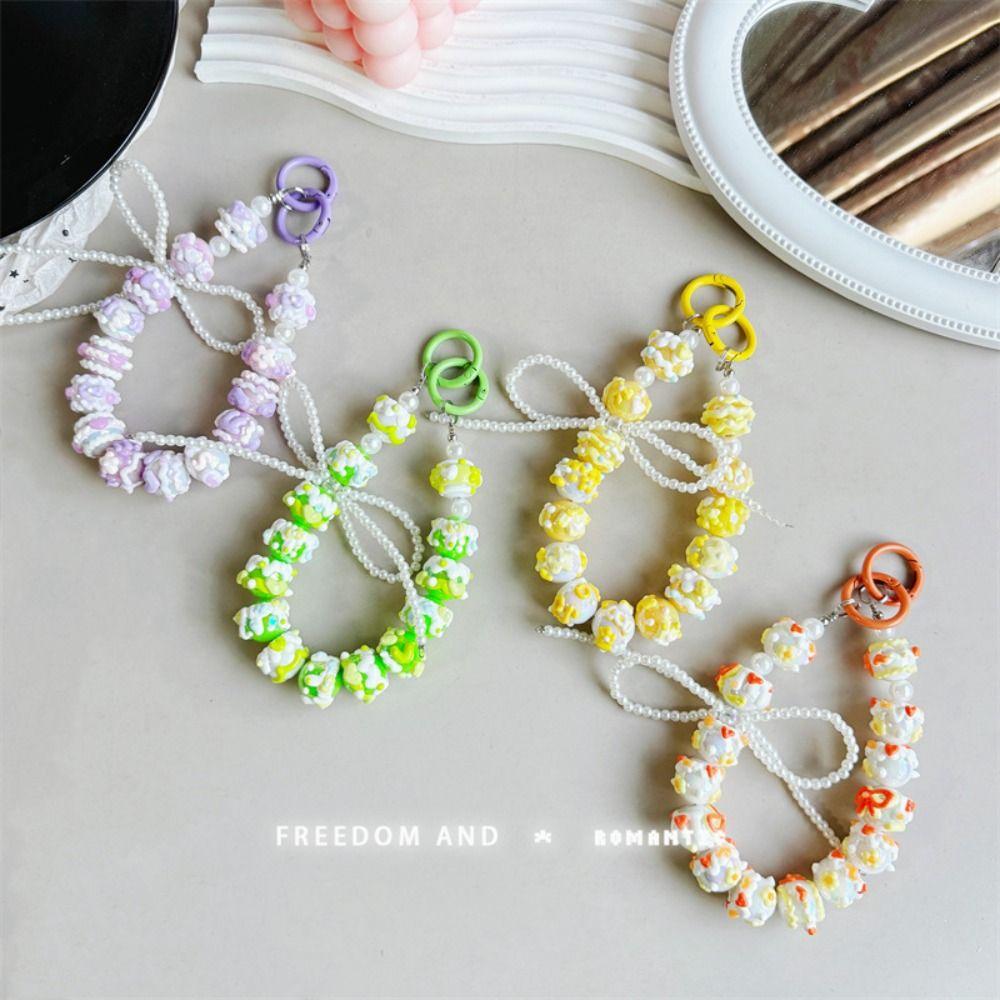 Colorful Bag Pendant Keychain Bowknot Phone Charm Rope New Phone Lanyard