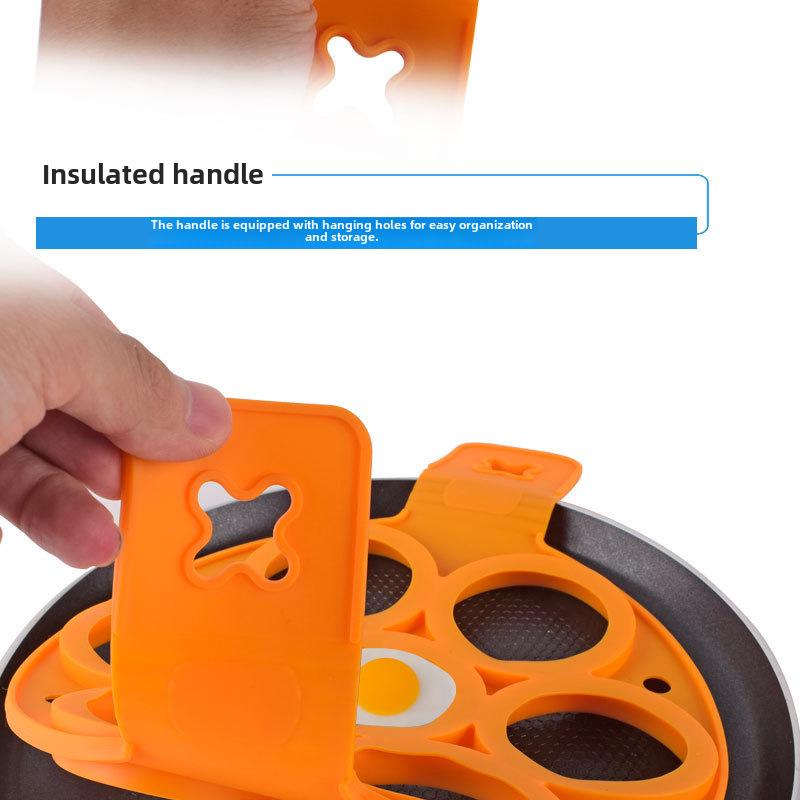 Tianlin Silicone 7-Hole Omelette & Pancake Mold - High Temp Resistant Kitchen Tool