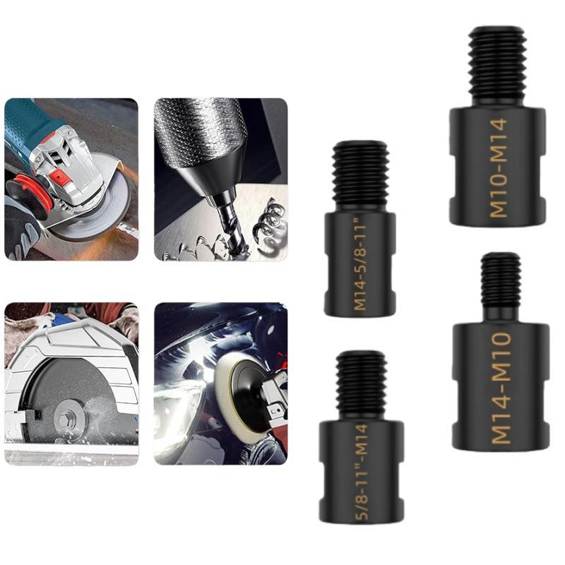 M10 To M14 Angle Grinder Adapter, Cross Drill Hole Opener Conversion Rod, 5/8-11 American Thread