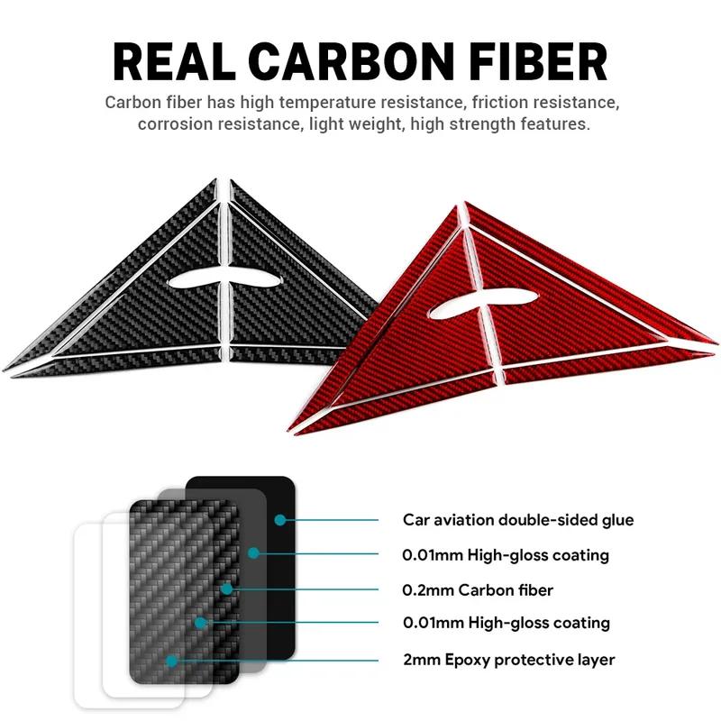 Real Soft Carbon Fiber For Toyota Camry 2018      2024 LHD RHD Car A-pilar Triangle Panel Interior Trim