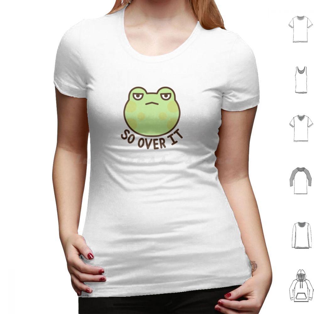 So Over It Frog T Shirt 6xl Cotton Cool Tee Frog Over It Meme Funny Frogs Cute Angry Animals Animal Green Goblincore