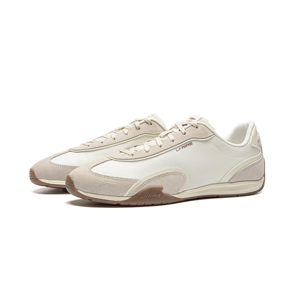 Li Ning Film 70S Slip Resistant, Abrasion Resistant, Lightweight Low Top German Army Trainers Men's Ecru AGCW213-3