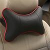 Soft Car Neck Pillows Both Side Front Back PU Leather 1pcs Pack Headrest for Head Pain Relief Filled Fiber Universal Car