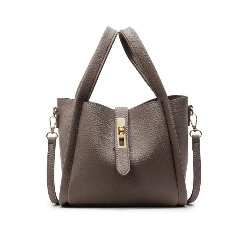 Hochwertige Temperament-Tragetasche mit Litschi-Muster, einfach und vielseitig, modische Schulter-Umhängetasche für Damen