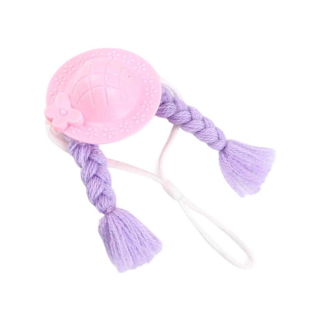 Mini Hat with Long Braids For Cockatiel Parrots Small Pet Party Photo Props Soft Guinea Pigs Hamster Costume Accessories