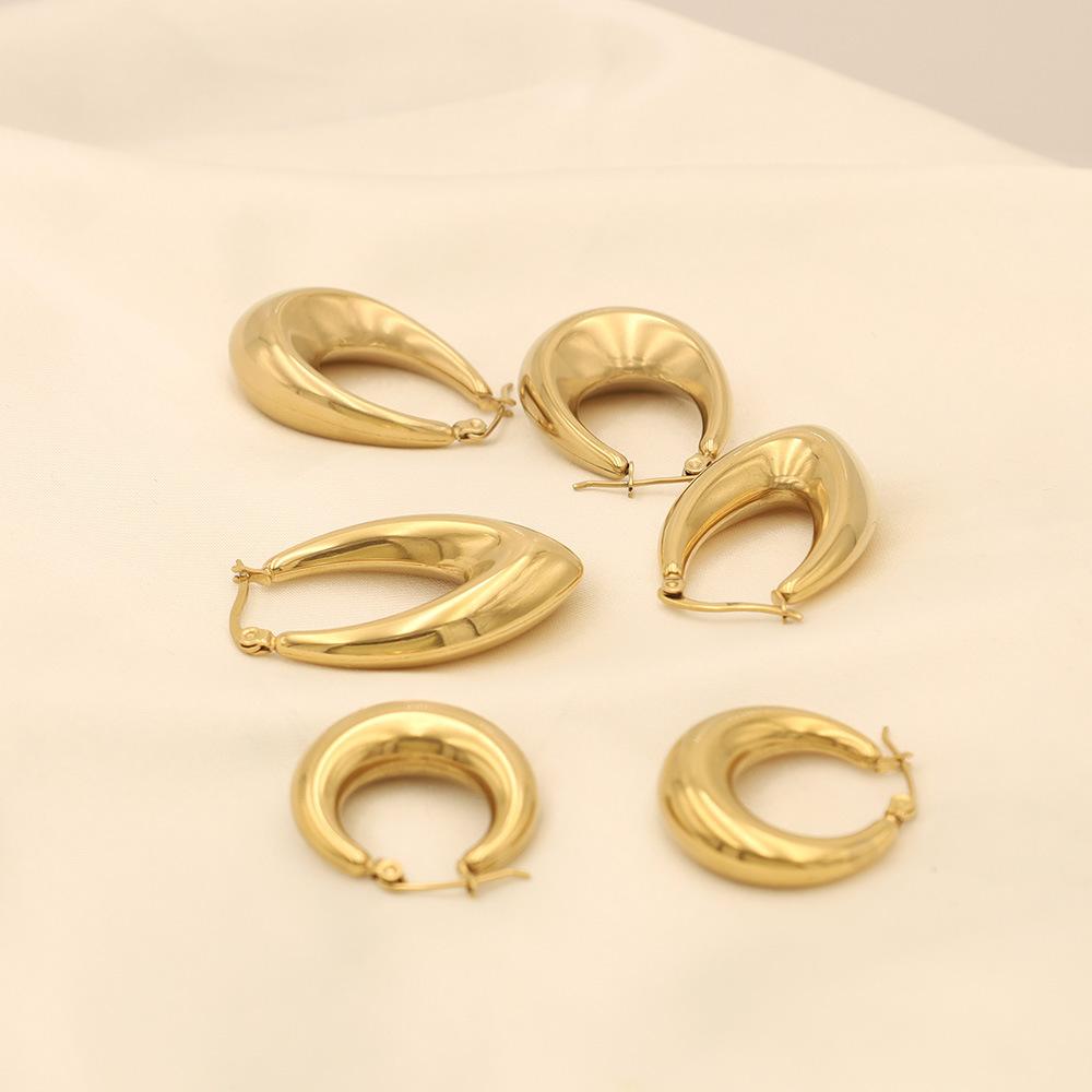 U-Shaped Titanium Steel Women'S Earrings Temperament French Personalized Earrings High-End Earrings Jewelry