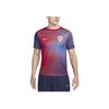 Dri-FIT Logo Badge Print Striped Outdoor Casual Sports Crew Neck Short Sleeve T-Shirt Men T-Shirts Royal-Blue FQ8648-455