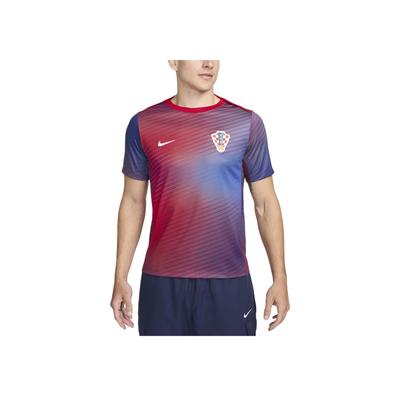 Dri-FIT Logo Badge Print Striped Outdoor Casual Sports Crew Neck Short Sleeve T-Shirt Men T-Shirts Royal-Blue FQ8648-455