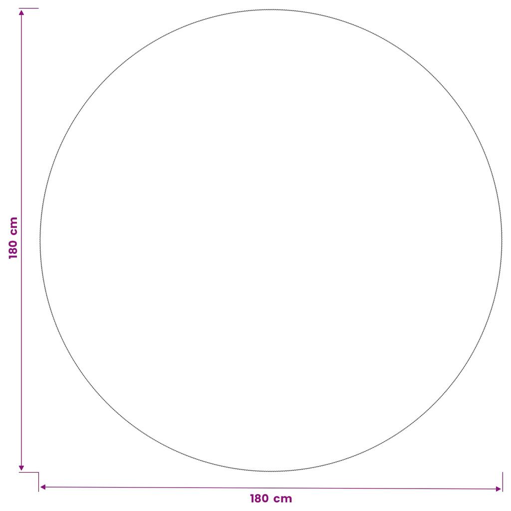 Round Tablecloth Beige Ø 180 Cm Polyester