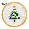 Acrylic Mosaic Tile Art Supplies Christmas Coaster DIY Kit, Festive Santa Wreath Creative Table Decorations Snowman Pattern, Craft Kit for Adults,