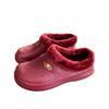 Winter velvet half-mop cotton rain shoes thick-soled integrated EVA warm and waterproof half-slippers cotton slippers