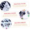 Plush Baby Crib Wind Chime Toy Hanging Pendant Infant Toy Squeaky Sound Stroller And Crib Compatible Black White Multi