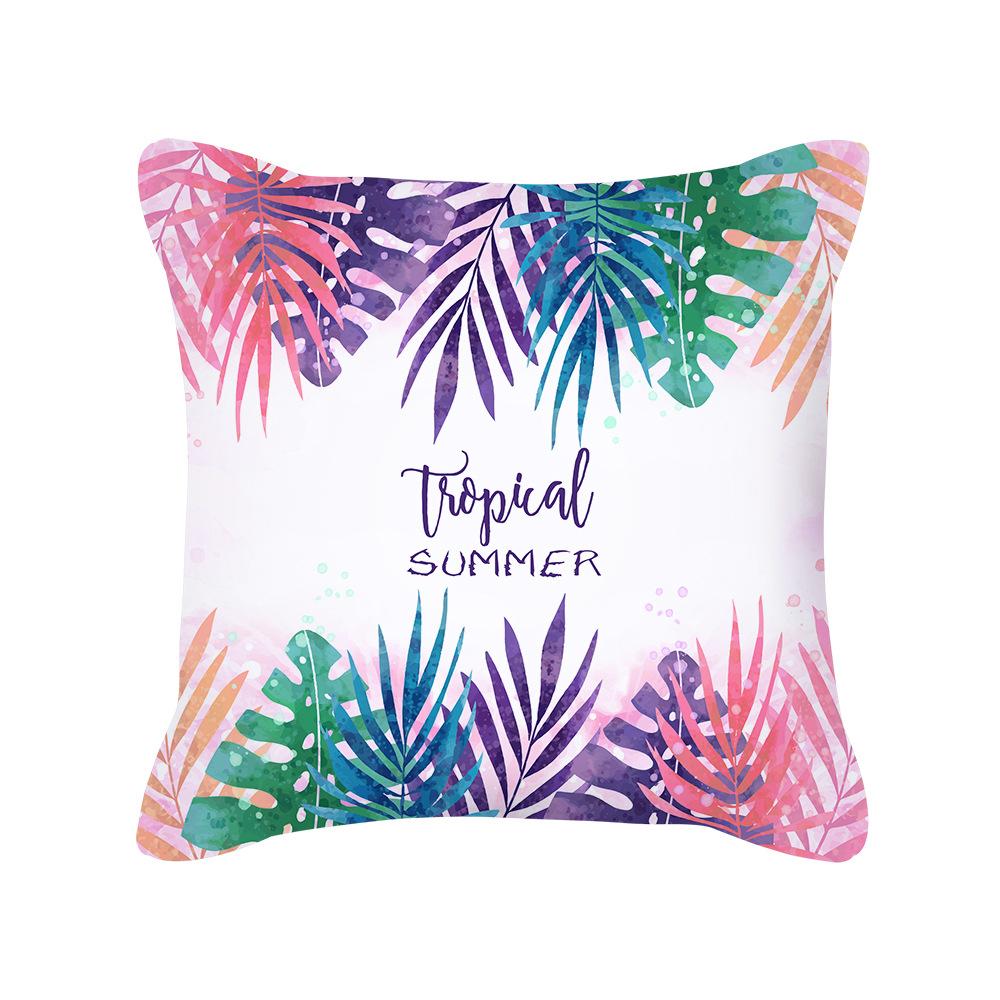 New Home Green Plant Tropical Pillow Cover Without Core Cushion Cover Waist Pillow Cover Cushion Cover Furniture Supplies
