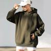 Women's Long Sleeved Hooded Sweatshirt with Loose Fitting Top