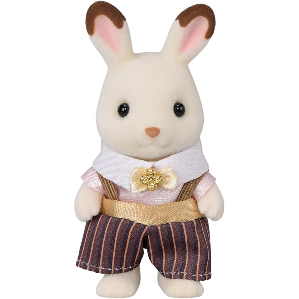 Sylvanian Families Chocolate Rabbit Family Anniversary Set Dollhouse Toy for Ages 3 and Up