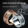 Rotating Diamond-Studded Star Gear Ring for Men and Women - Couple's Full Diamond Pinky Ring