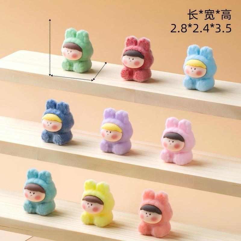 Mini Dora Blind Box Flocking Capybara Doll Model Cute Cartoon Figures Desktop Ornaments Creative Christmas Gift Party Favors